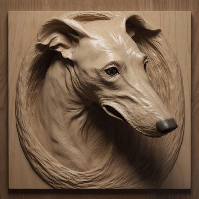 Nature and animals (Greyhound dog 2, NATURE_7542) 3D models for cnc